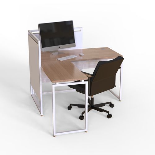 鋼木家具員工位 員工桌辦公桌組合工位屏風(fēng)組合工位